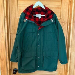 Vintage LL Bean Baxter State Parka Wool Lined Hooded Field Jacket Men's size M